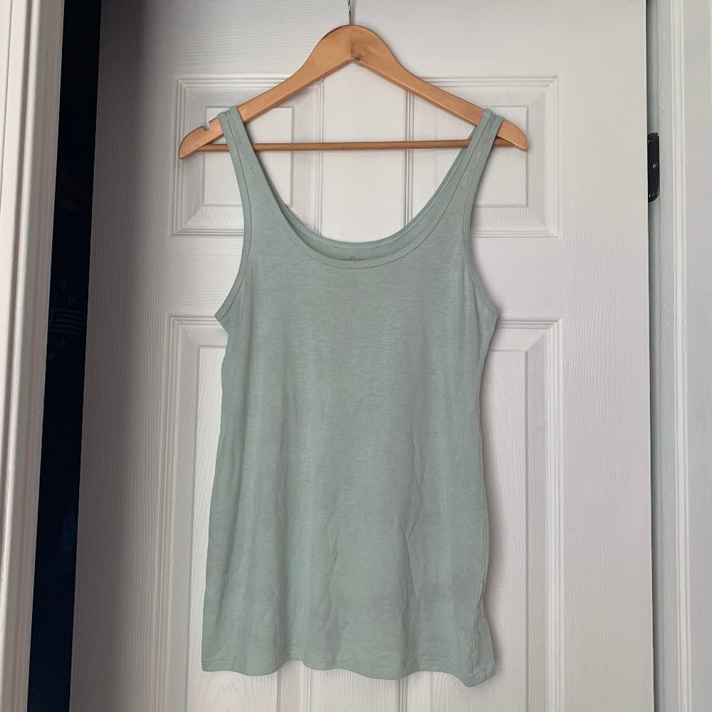 pastel blue tank top